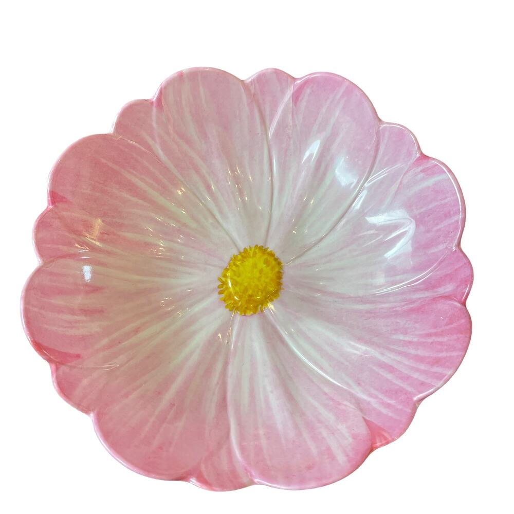 Shabby Chic Set Of 4 Peony Shaped Flower Bowls Pink New